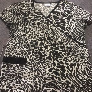 Large  animal print top